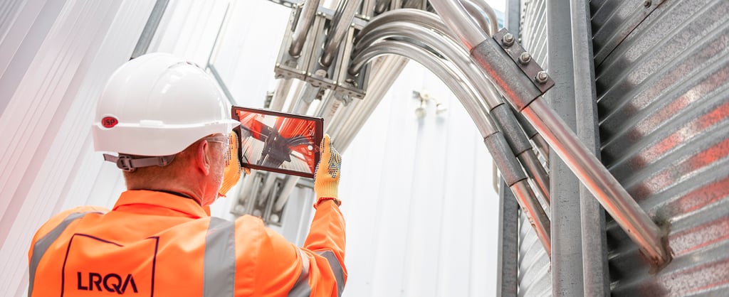 LRQA employee inspecting site